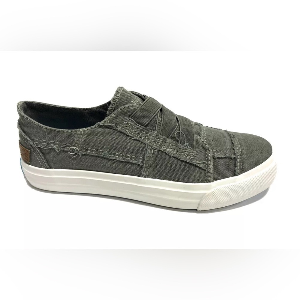 Blowfish, Women’s Marley Grey Slip On Canvas Shoes, Size 7M